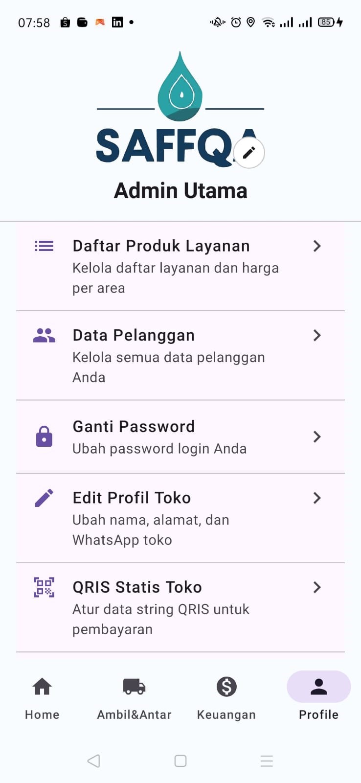 Tampilan Aplikasi Saffqa Laundry 3